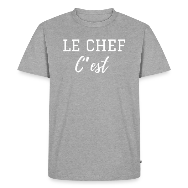 Maquette de T-shirt Premium bio Homme « Motif Personnalisé : Mon Prénom en Cuisine » à personnaliser