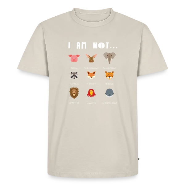 Maquette de T-shirt Premium bio Homme « Têtes d'Animaux Adorables » à personnaliser
