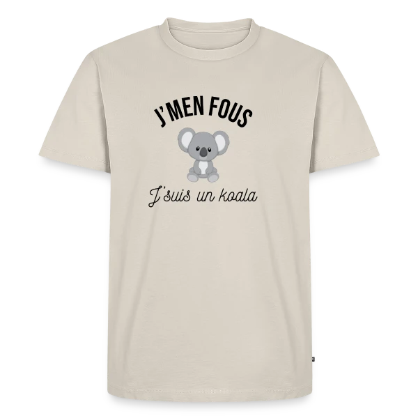 "J'm'en Fous, J'suis un Koala" - Humour Décontracté sur T-shirt Premium bio Homme