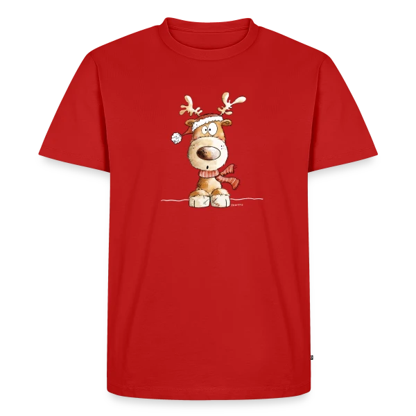 Renne de Noël Rigolo Ho Ho Ho ! sur T-shirt Premium bio Homme