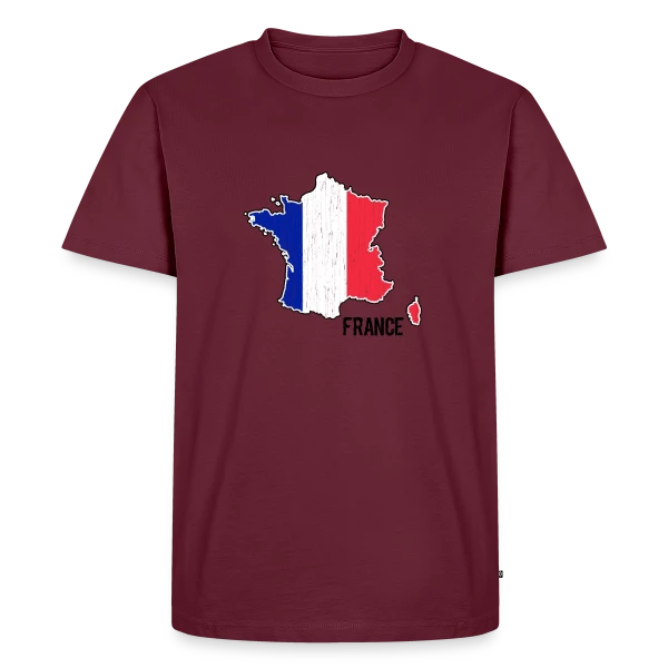 France Tricolore Stylisée sur T-shirt Premium bio Homme