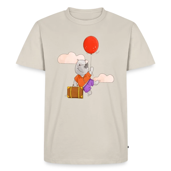 Rhinocéros Volant Ballon sur T-shirt Premium bio Homme