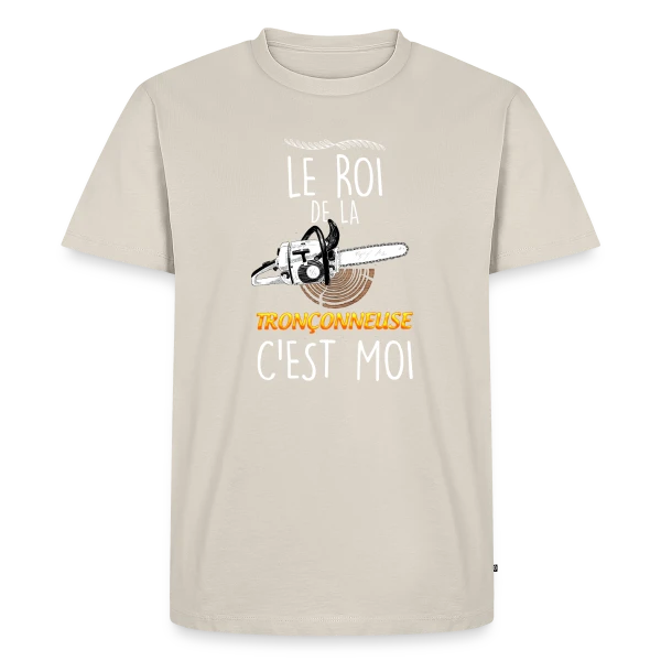 Le Roi de la Tronçonneuse - Humour Bûcheron Forêt sur T-shirt Premium bio Homme