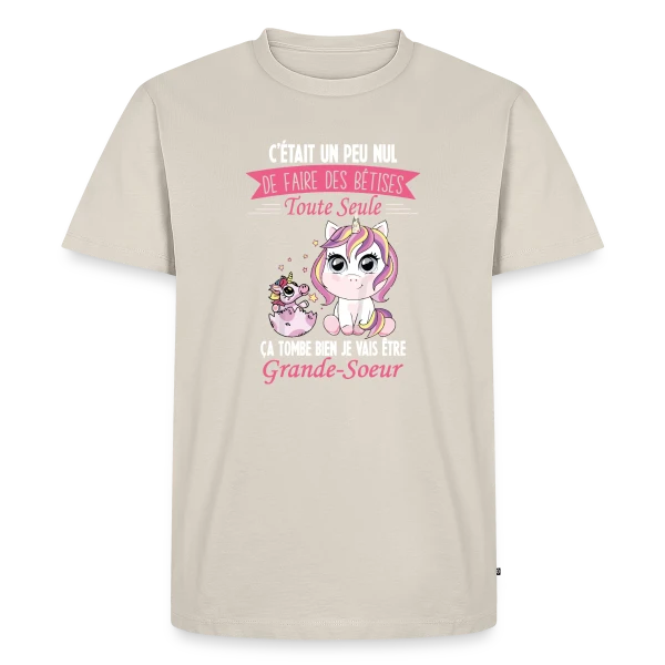Future Grande Sœur Licorne sur T-shirt Premium bio Homme