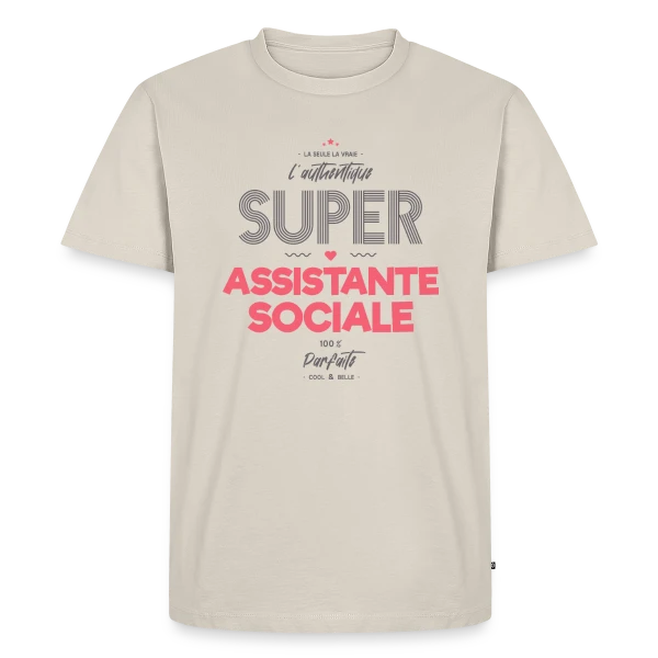 L'Authentique Super Assistante Sociale sur T-shirt Premium bio Homme