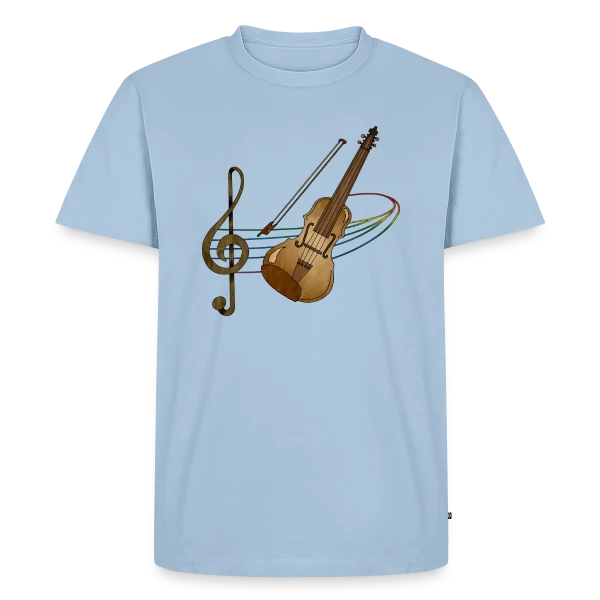Maquette de T-shirt Premium bio Homme « Passion Musique » à personnaliser