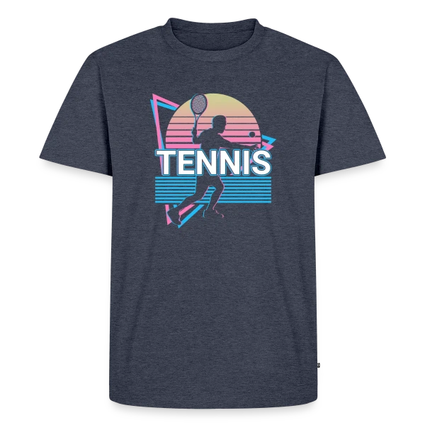 Maquette de T-shirt Premium bio Homme « Joueur de Tennis Vaporwave Rétro Esthétique » à personnaliser