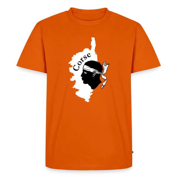 Tête de Maure Corse Texte sur T-shirt Premium bio Homme