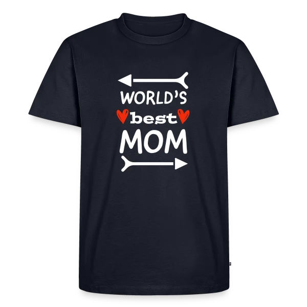 Maquette de T-shirt Premium bio Homme « Joyeuse Fête des Mères : Amour et Tendresse » à personnaliser