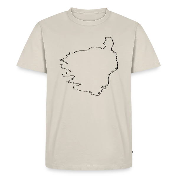 Contour Carte Corse sur T-shirt Premium bio Homme