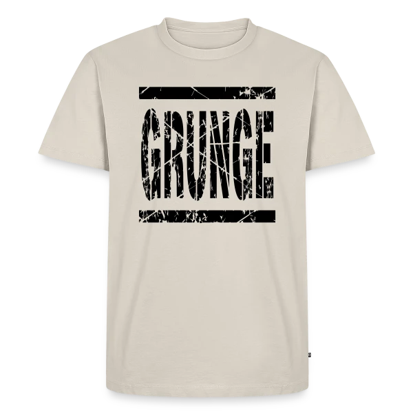 Maquette de T-shirt Premium bio Homme « Grunge Effet Tampon » à personnaliser