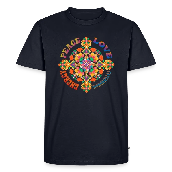 Mandala Psychédélique Peace Love sur T-shirt Premium bio Homme