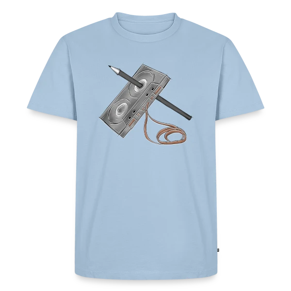 Cassette et Crayon Esquisse sur T-shirt Premium bio Homme