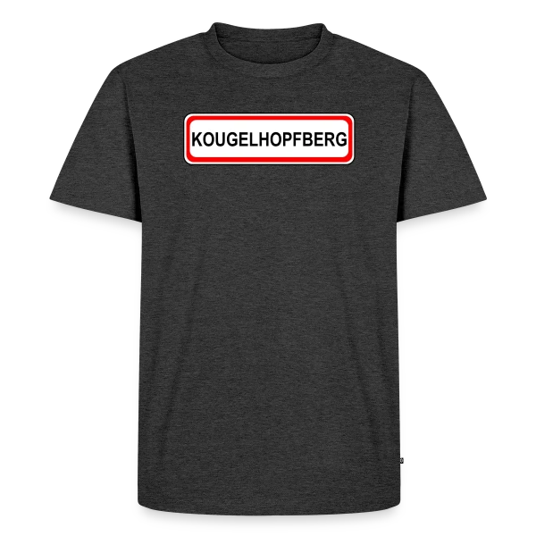 Maquette de T-shirt Premium bio Homme « Kougelhopfberg: Le Sommet du Goût Alsacien » à personnaliser