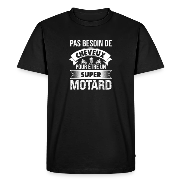 Motard Chauve : Pas Besoin de Cheveux pour Être Super ! sur T-shirt Premium bio Homme
