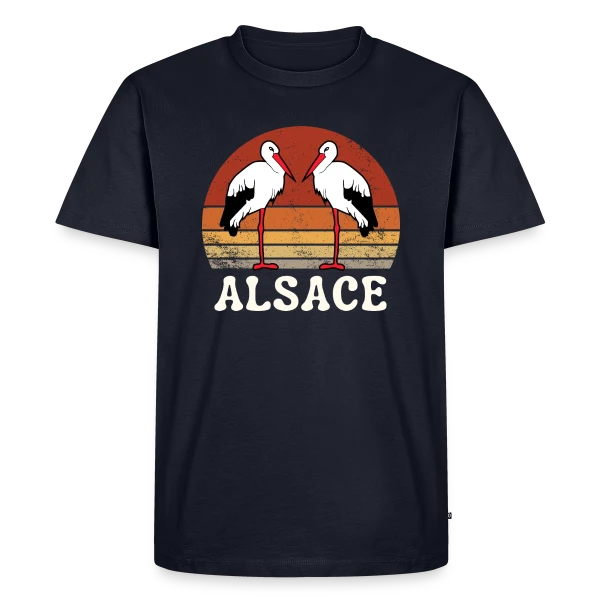Cigognes Alsace Rétro Sunset sur T-shirt Premium bio Homme