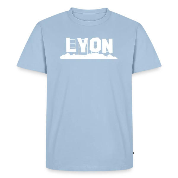 Lyon Texte Blanc Classique sur T-shirt Premium bio Homme