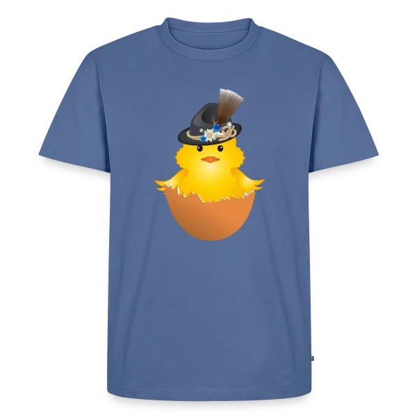 Adorable Poussin Bavarois en Costume Traditionnel sur T-shirt Premium bio Homme