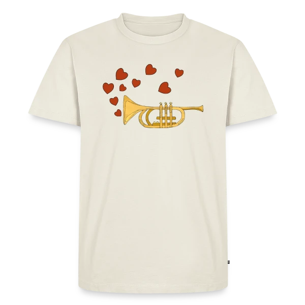 Maquette de T-shirt Premium bio Homme « Mélodie Instrumentale » à personnaliser