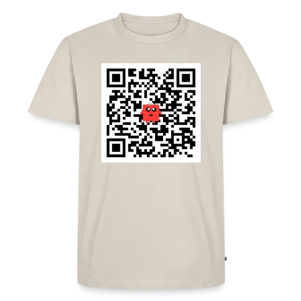 QR Code Mignon sur T-shirt Premium bio Homme