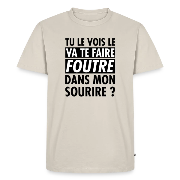 L'Œil Qui Dit Tout : "Va te faire foutre ?" sur T-shirt Premium bio Homme
