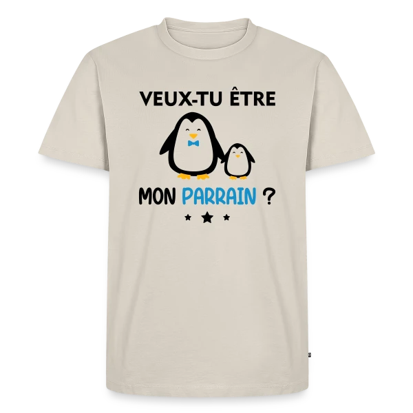 Demande Parrain Pingouins sur T-shirt Premium bio Homme