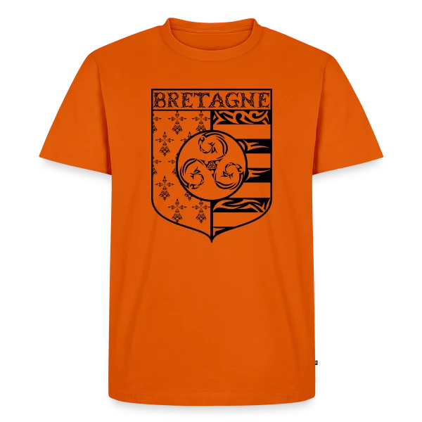 Bretagne - Blason Gwenn Ha Du Triskèle Tribal sur T-shirt Premium bio Homme