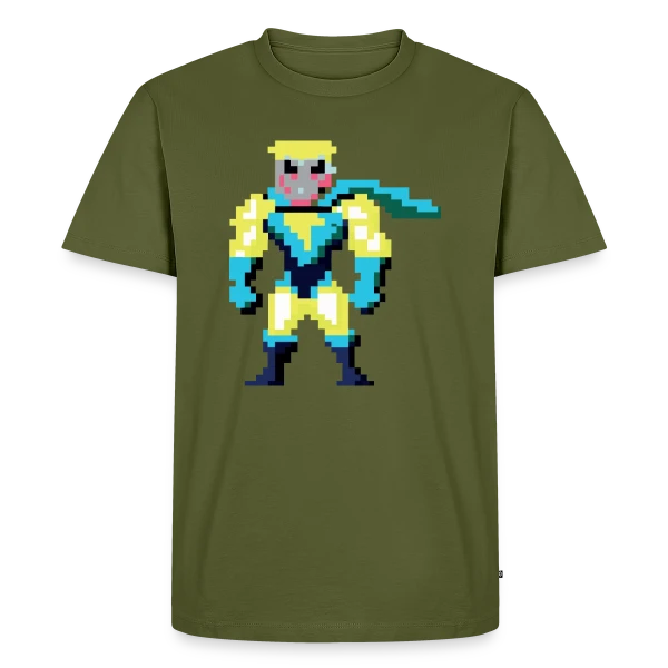 Super-Héros Pixel Franck sur T-shirt Premium bio Homme