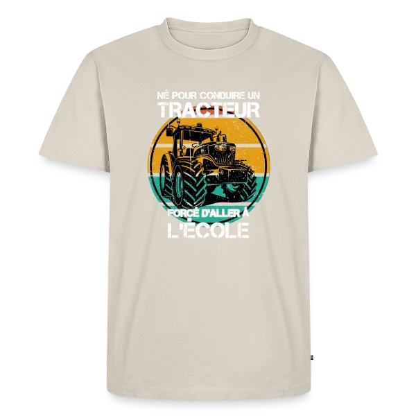 Né pour le Tracteur: Humour Agricole sur T-shirt Premium bio Homme