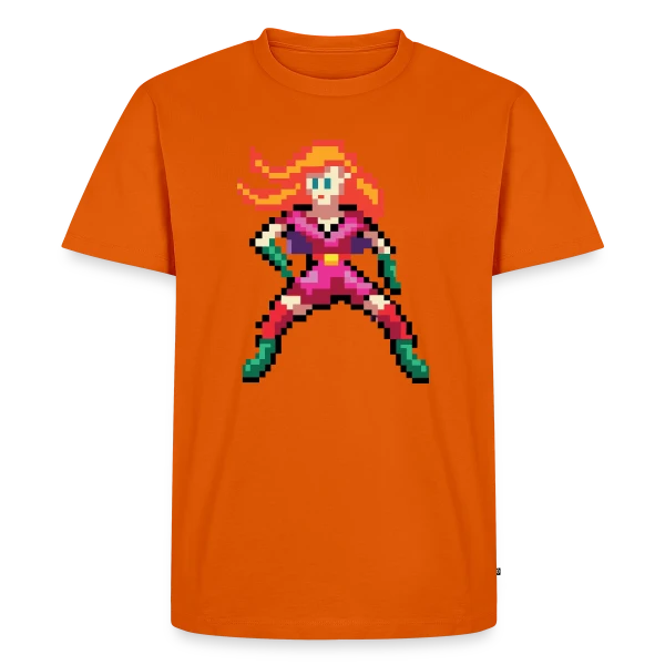 Super-Héroïne Rouge sur T-shirt Premium bio Homme