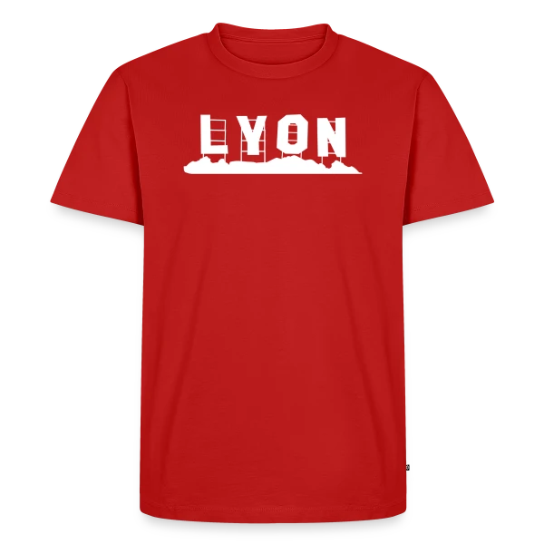 Lyon Minimaliste Blanc sur T-shirt Premium bio Homme