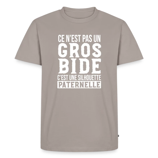 Papa Gros Bide - Silhouette Paternelle Humour sur T-shirt Premium bio Homme