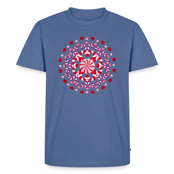 Ornement Sucre d'Orge Rouge pour Noël sur T-shirt Premium bio Homme