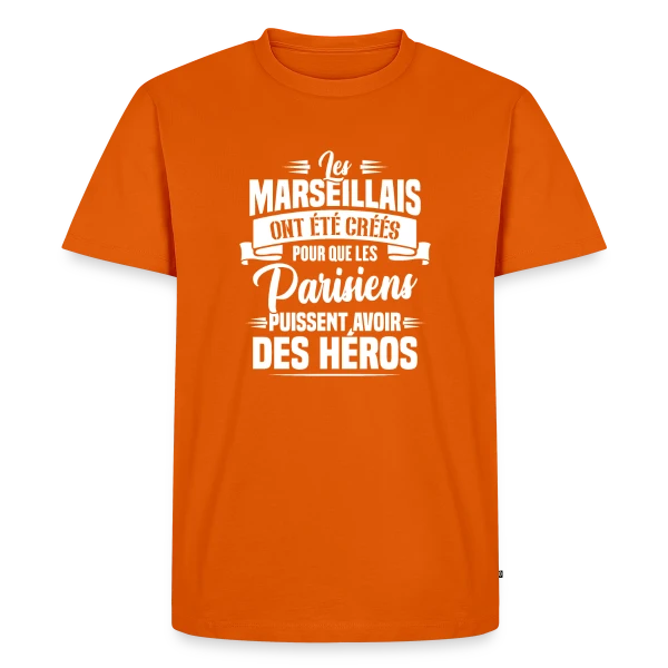 Rivalité Marseille-Paris Humour sur T-shirt Premium bio Homme