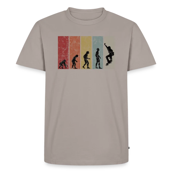 Évolution Rétro Skateboarder sur T-shirt Premium bio Homme