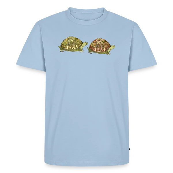 Maquette de T-shirt Premium bio Homme « Tortue Élégante » à personnaliser