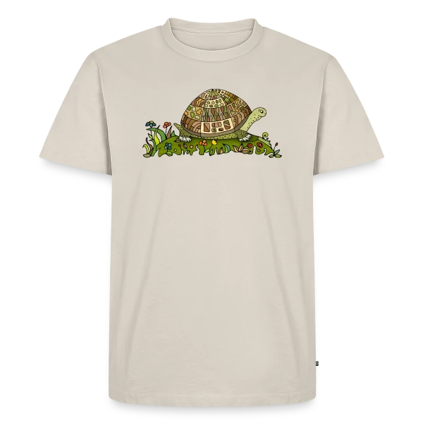 Maquette de T-shirt Premium bio Homme « Majestueuse Tortue » à personnaliser