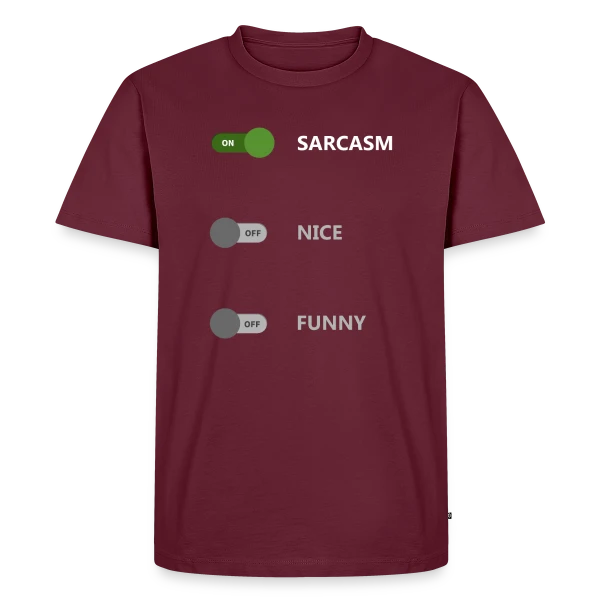 Interrupteur Sarcasme ON sur T-shirt Premium bio Homme