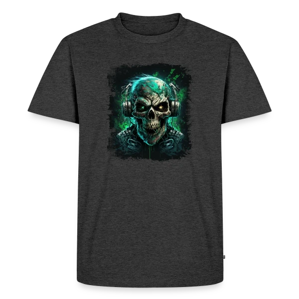 Zombie Métalleux au Casque Audio sur T-shirt Premium bio Homme