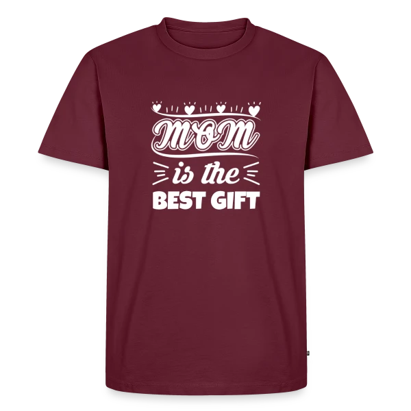 Maquette de T-shirt Premium bio Homme « Meilleure Maman : Fête des Mères Unique » à personnaliser