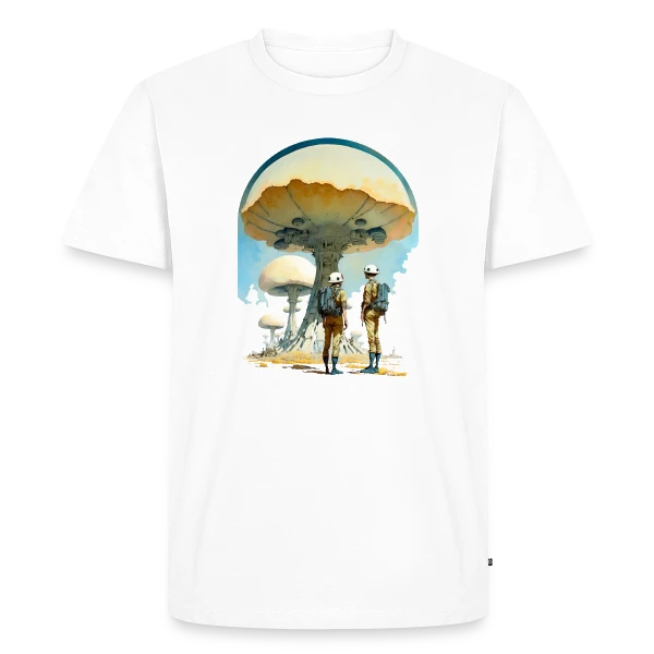 Astro-Champignons 70s Sci-Fi Spatial sur T-shirt Premium bio Homme