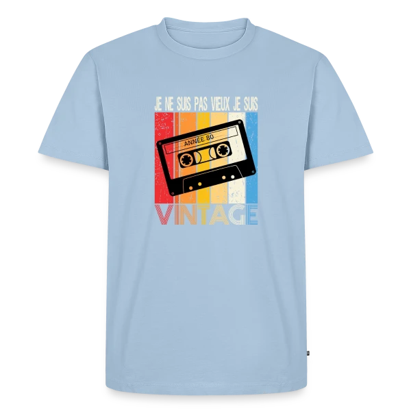 Cassette Années 80 Vintage sur T-shirt Premium bio Homme