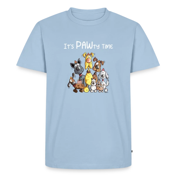 Maquette de T-shirt Premium bio Homme « J'adore les Chiens ! Un Design Fun et Adorable » à personnaliser