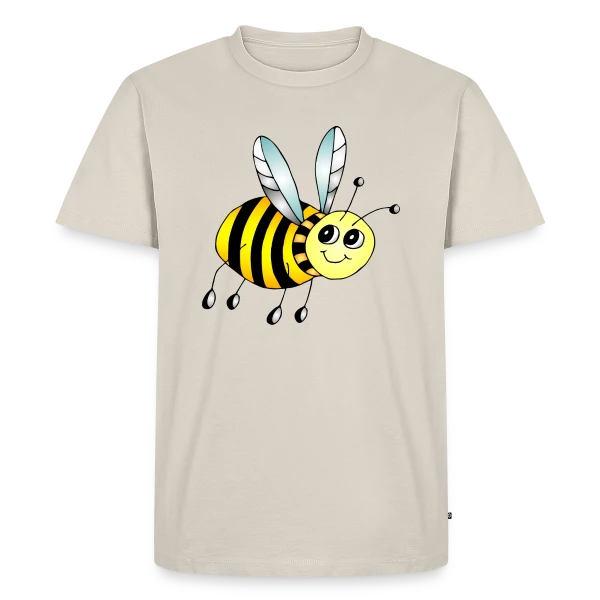 Maquette de T-shirt Premium bio Homme « Insecte Élégant » à personnaliser