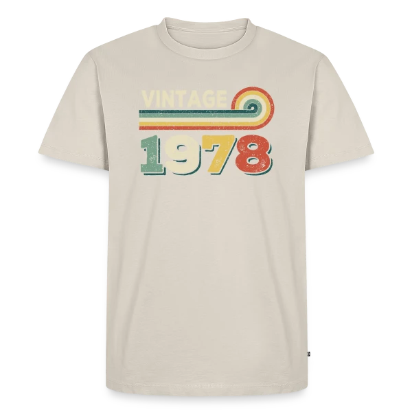 Vintage 1978 Spirale Rétro sur T-shirt Premium bio Homme