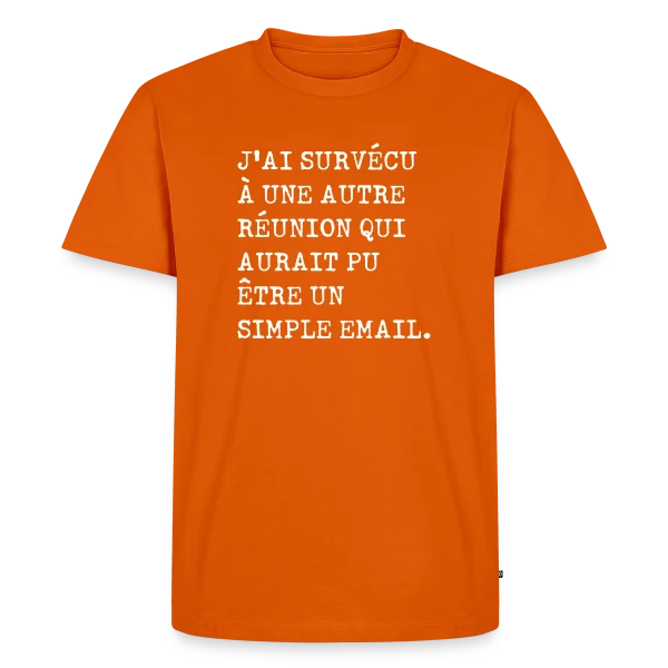 Humour Réunion : J'ai survécu sur T-shirt Premium bio Homme