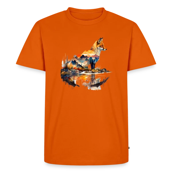 Renard Paysage Montagneux sur T-shirt Premium bio Homme