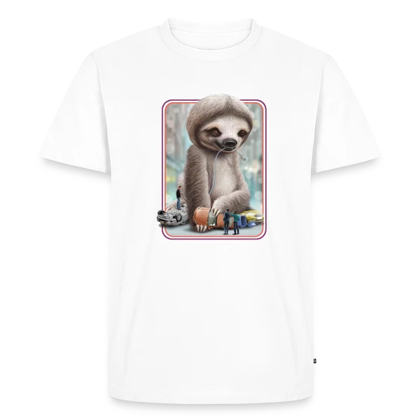 Attaque de Paresseux Géant sur T-shirt Premium bio Homme