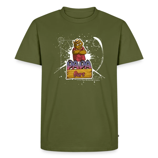 Humour 'Papa Ours' - Cadeau Fête des Pères Câlin sur T-shirt Premium bio Homme