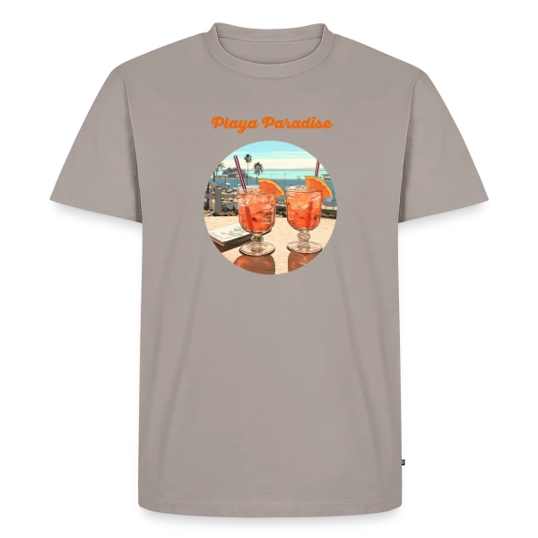 Maquette de T-shirt Premium bio Homme « Cocktails Playa Paradise » à personnaliser